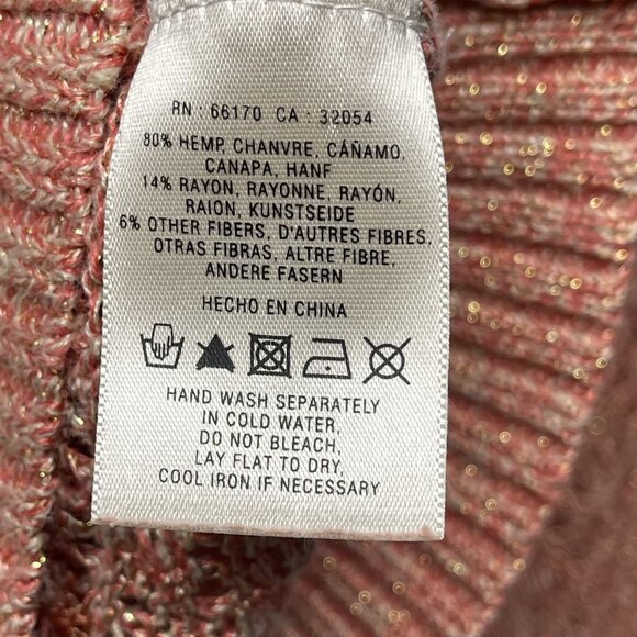 Anthropologie Guinevere Glimmered Pullover Sweater Women's Size S Open Knit - Picture 3 of 5